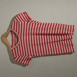 J. Crew Vintage Cotton Striped Tee in Orange